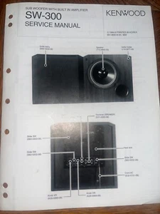 Kenwood SW-300 Service Manual Subwoofer Original - Picture 1 of 3