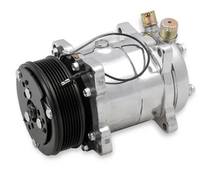 Holley SD508 A/C Aluminum Compressor Polished For GM Small Block Gen III/IV - Picture 1 of 7