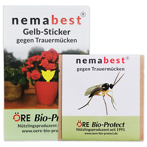 nemabest® Kombipack gegen Trauermücken Nematoden + Gelb-Sticker