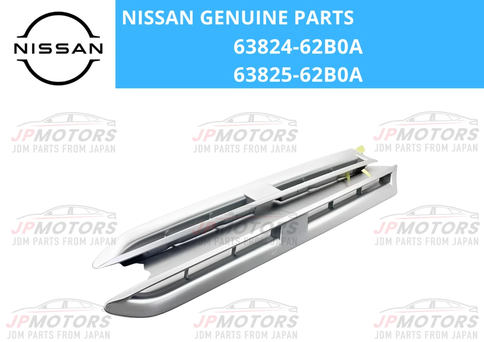 NISSAN Genuine OEM R35 GT-R Front Fender Duct Vents Scoops Left Right Set - Imagem 1 de 4