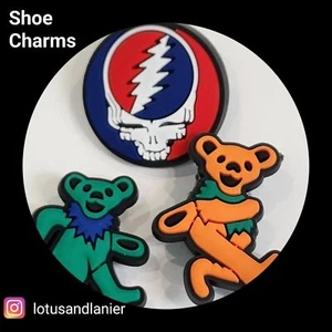 Shoe Charms "Greatful Dead" Charms Set of 3 - Picture 1 of 2