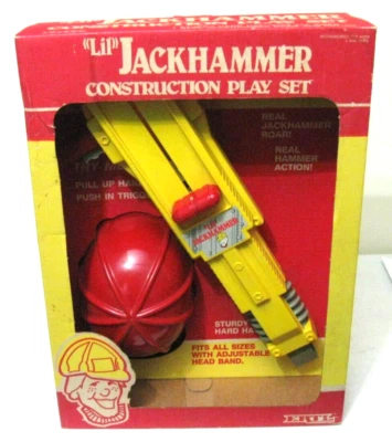 RARE 1988 IN BOX VINTAGE ERTL LIL JACKHAMMER CONSTRUCTION TOY SET - Image 1 of 2
