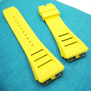 25mm * 20mm Yellow Rubber Band Strap for RM RICHARD MILLE RM011 RM50-03/01 - Picture 1 of 6