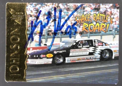 KURT JOHNSON signed 1995 ACTION PACKED trading card NHRA #25 - 2 - Image 1 of 2