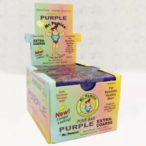 12 pieces Mr. Pumice PUMI BAR PURPLE Stone Extra Coarse Anti Bacterial - Picture 1 of 1