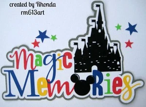 Disney Magic Urlaub Papier Piecing Titel vorgefertigt Sammelalbum Seite Rhonda RM613art - Bild 1 von 1
