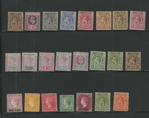 Stamps St. Vincent, lot of 23 stamps MH Cover