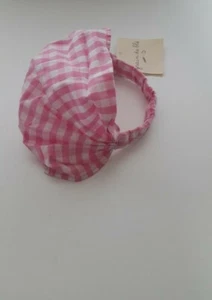 GRAIN DE BLÉ BANDEAU EN COTON BÉBÉ TAILLE UNIQUE (TOUR DE TÊTE : 46 CM) VICHY - Picture 1 of 6