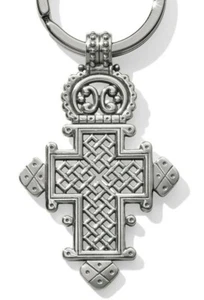NWT Brighton Crosses of the World ETHIOPIAN CROSS Silver Key Fob Ring  MSRP $36 - Picture 1 of 2
