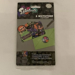 Nintendo Splatoon Party 8 Kids Invitations Fast Shipping - Picture 1 of 2