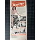 Rare Vintage 1947 Whizzer Bike Motor Print Ad