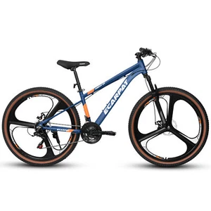 Mountain Bike 27.5 Inch Wheels, 21 Speed Road Bicycle with Dual Disc Brakes - Picture 1 of 7