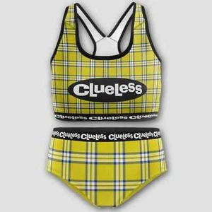 Clueless Cher Yellow Plaid girls Size 12 Training Bra and Underwear Set NWT - Picture 1 of 2
