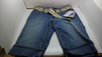 Pantalones Cortos Jean Bermudas Angels Niñas Talla 11 Nuevos con Cinturón Foto 1 de 4