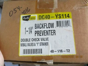 1-1/4" APOLLO DC40-YS114 Backflow Preventer Dbl chk valve ball valves Y strainer - Picture 1 of 5