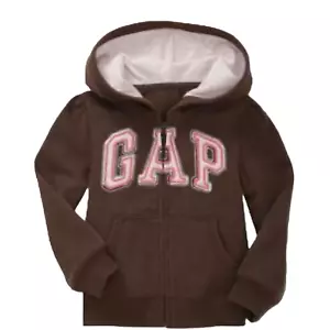 Neu mit Etikett Gap Arch Logo Hoodie Sweatshirt Activewear Johannisbrot braun Kleinkind Mädchen 2T 5T - Bild 1 von 2