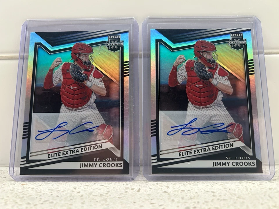 2022 Panini Elite Extra Edition Jimmy Crooks III #127 Auto Lot X2 - Image 1 of 1