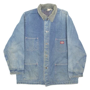 DICKIES Mens Blanket Lined Denim Jacket Blue L - Picture 1 of 6