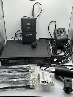 SHURE SLX4-G4 Receiver & Wireless Transmitter 470-494 Mhz With Mic Extras! As-is - Image 1 of 4