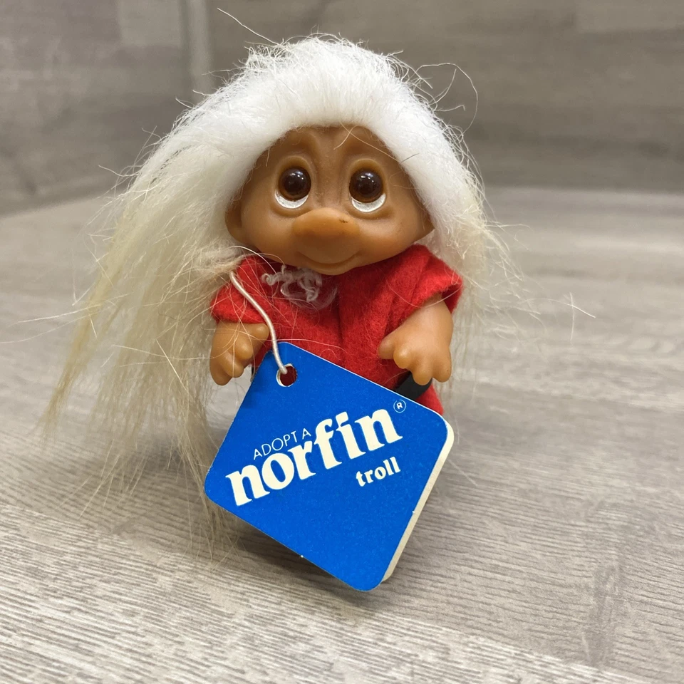Troll de ayuda de Santa Norfin 1985 de colección Dam 3 1/4" de alto Foto 1 de 4
