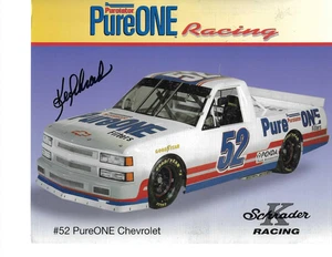 KEN SCHRADER NASCAR TRUCK SERIES Autographed 8X10 HERO CARD 1997 -PURE ONE - Picture 1 of 1