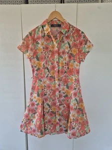 Primark Floral Shirt Dress Size 10 UK | Short Sleeve Button Front| Holiday Vibes - Picture 1 of 5