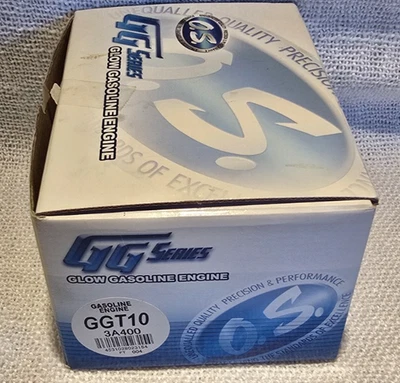 O.S. MAX GGT 10  2 STROKE  GAS GLOW MODEL AIRPLANE ENGINE NEW  ESTATE SALE - Image 1 of 4