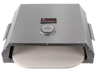 Forno per pizza pane in acciaio inox NON elettrico o gas con termostato e pietra - Bild 1 von 4