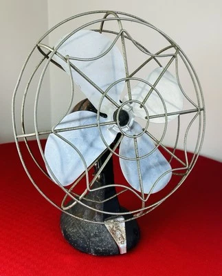 Eskimo Electric Fan Model 1003J-60 Spiderweb Cage MCM 1940s 1950s Reto 11.5" - Image 1 of 4