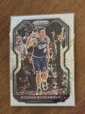 2020-21 Panini Prizm Bogdan Bogdanovic White Sparkle Prizm #27 Kings Hawks SSP - Image 1 of 2