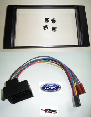 FORD TRANSIT 2007-2013 KIT MASCHERINA AUTORADIO+CONNETTORE ALIMENTAZIOE/ALTOP. - Immagine 1 di 4