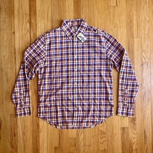 NWT Relwen Airtex Madras Lightweight Woven Shirt Button Down Long Sleeve Size XL - Picture 1 of 7