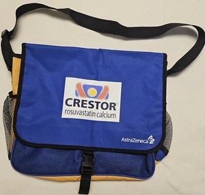 Crestor Astra Zeneca Messenger Tote Bag Rosuvastatin Pharmaceutical Rep Medical - Picture 1 of 17