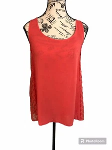 Emmelee Ladies Peach Small Sleeveless Blouse Lace On Sides - Picture 1 of 4