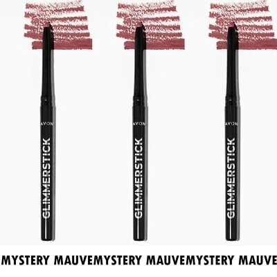 NEW Avon Glimmersticks Retractable Lip Liner  / MYSTERY MAUVE / SET OF 3 - Image 1 of 4