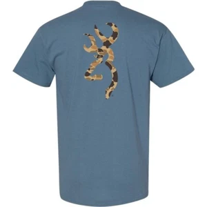 NWT size XL Browning Blue Camo s/s Realtree Edge Buckmark Men's t-shirt - Picture 1 of 1