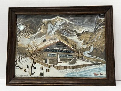 Antique Architectural Landscape Gouache Watercolor Signed 1912 Karl Metz - Image 1 of 4