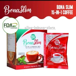 Bona Vita Slim 15 in 1 Coffee Drink (1 Box) 10 Sachets x 15g - Picture 1 of 6