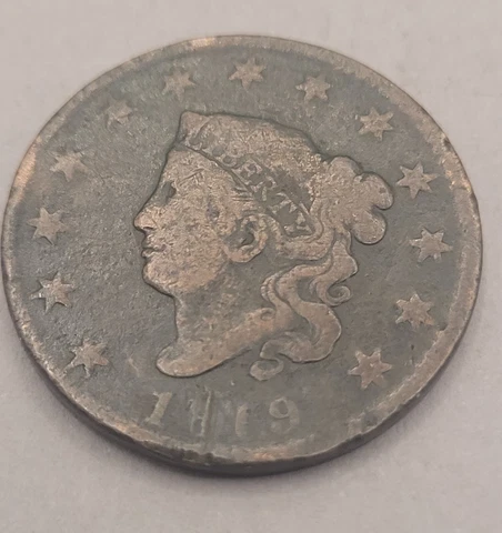 1819 LARGE CENT -CORONET HEAD Cover
