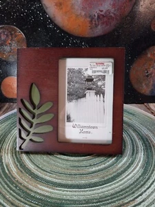 4x6 Holz Bilderrahmen mit Blattausschnitt aus tjmaxx - Bild 1 von 16