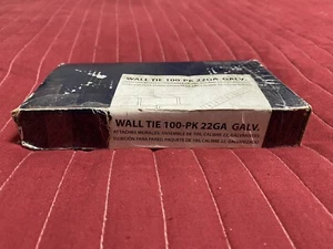 Concrete # 831992 Wall Ties 100-PK 22GA Galvanized 0.9 in x 6.6 - 95 Remain Box - Picture 1 of 3