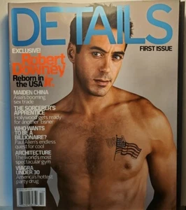 2000 OCTOBER DETAILS MAGAZINE - FIRST ISSUE - ROBERT DOWNEY JR. COVER IRON MAN - Picture 1 of 5