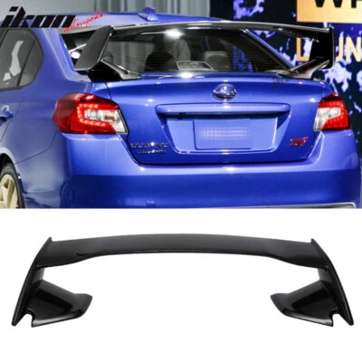 Fits 12-16 Subaru Impreza 15-21 WRX STI Style Trunk Spoiler Painted #D4S Black - Image 1 of 4