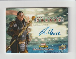 THOR RAGNAROK MARVEL UD AUTOGRAPH AUTO CARD SS2 RACHEL HOUSE SIGNED TOPAZ