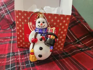 Christopher Radko LÄCHELNDER SCHNEEFREUND Schneemann ORNAMENT 1021079 Polen NEU IM KARTON - Bild 1 von 6