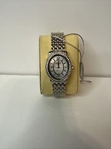 Women's August Steiner AS8043SS Quartz Diamond Crystal Silver Tone Watch -NWT - Picture 1 of 7