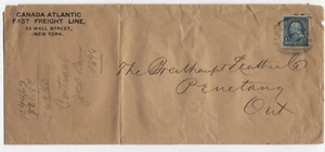 c1896 1ct 4ta cubierta de oficina Nueva York a Canadá tamaño grande [SR.534] - Imagen 1 de 3