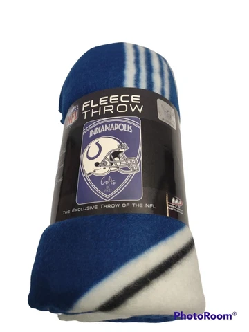 NEW Indianapolis Colts Grid Iron NFL Fleece Throw Blanket, 40" x 60" Northwest Cover
