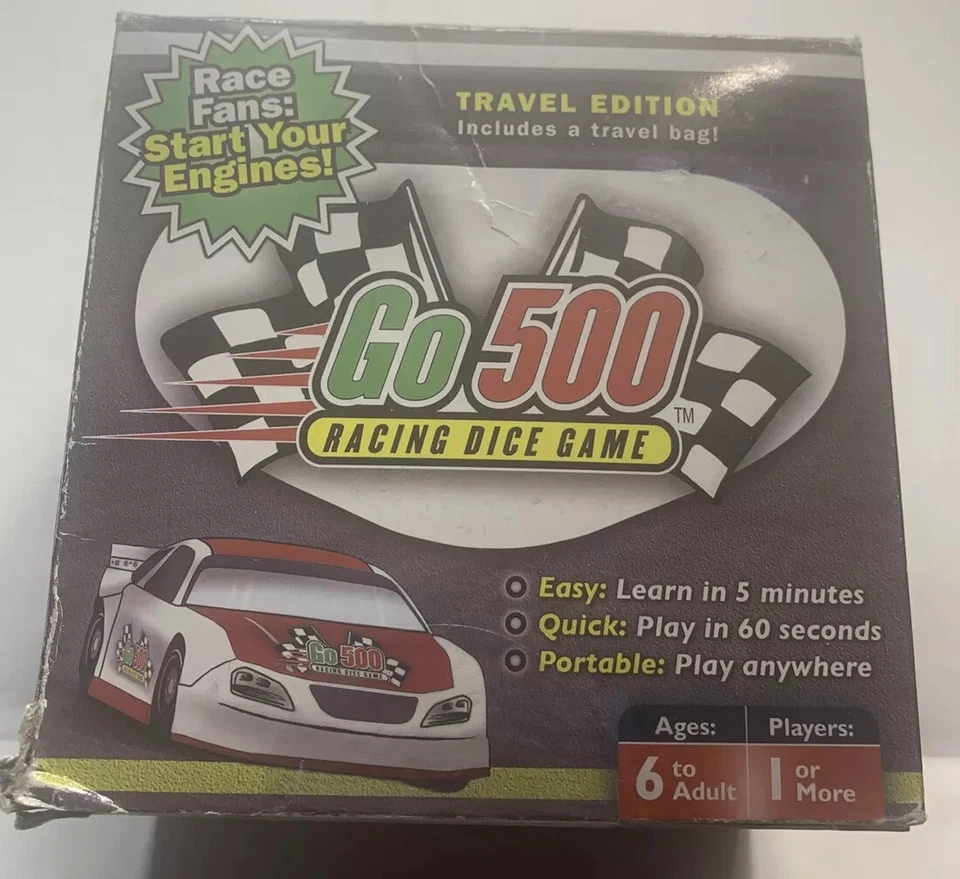 Go500 Racing Dice Game Travel Edition 2006 Go 500 Game Front 9 Inc.