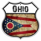 Ohio Country Flag Highway Road Garage Décor Gift Shield Aluminum Metal Sign